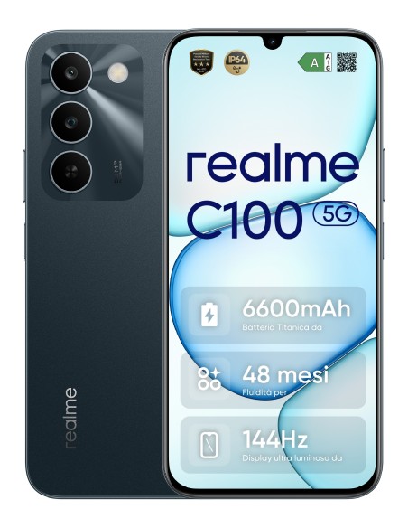 realme C100 5G 17,3 cm (6.8") SIM doble Android 16.0 USB Tipo C 4 GB 256 GB 6600 mAh Verde