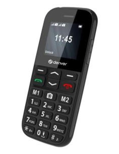 Denver BAS-18800L teléfono móvil 4,5 cm (1.77") Negro Teléfono para personas mayores 2