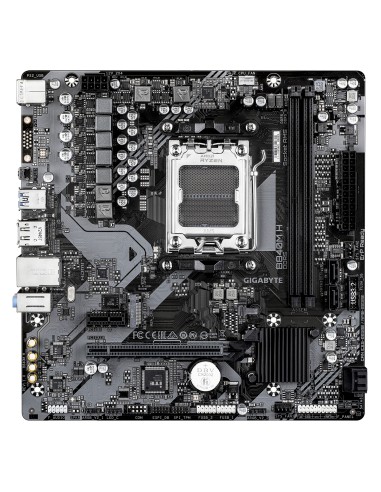GIGABYTE B840M H Placa Base - Procesadores AMD Ryzen 9000, VRM de 5+2+2 fases, hasta 7200MHz DDR5 (O.C), 1xPCIe 4.0 M.2, LAN