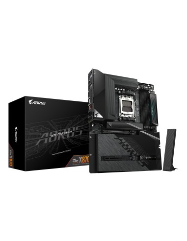 GIGABYTE X870 AORUS STEALTH Placa Base - Compatible con procesadores AMD Ryzen 9000, VRM digital de 16+2+2 fases, hasta 8200MHz