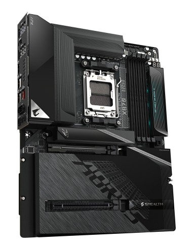 GIGABYTE X870 AORUS STEALTH Placa Base - Compatible con procesadores AMD Ryzen 9000, VRM digital de 16+2+2 fases, hasta 8200MHz