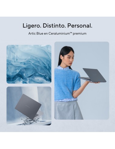 ASUS Zenbook 14 OLED UX3480KA-U2218W Copilot+ PC Copilot+ PC - Ordenador Portátil " WUXGA (AMD Ryzen AI 7 345, 16GB RAM, 512GB