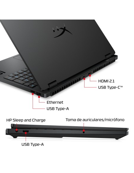 HP 15-GA0014NS ULTRA 7 355 512GB 16GB 15.3IN FREEDOS 210H 38,9 cm (15.3") 2K DDR5-SDRAM Wi-Fi 6 (802.11ax)