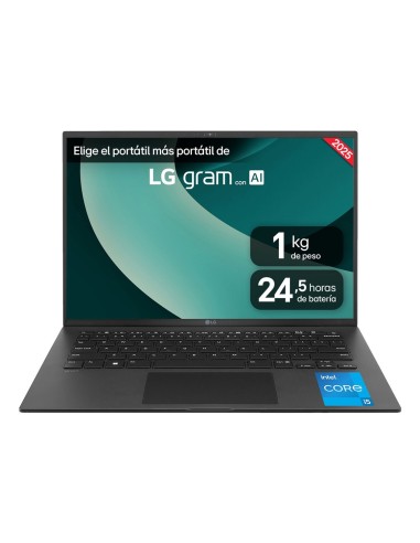 LG Gram Intel® Core™ i5 i5-1334U Portátil 35,6 cm (14") WUXGA 8 GB LPDDR4x-SDRAM 256 GB SSD Wi-Fi 6E (802.11ax) FreeDOS Negro
