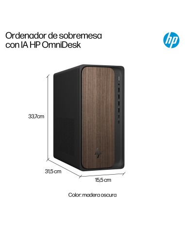 HP M03-0038NS U5-225 512GB 16GB FREEDOS DDR5-SDRAM SSD Torre PC AI PC